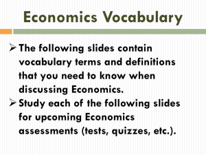 PowerPoint – Economics Vocabulary Presentation