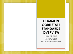 CCSS Overview - Amory School District