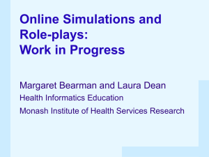 Online Simulations and Role