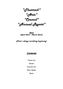 Annual Report for 2013 - Thurrock Arts Council