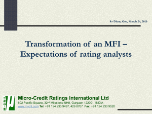 Transformation - Expectations of rating analysts - Sa-Dhan