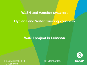 Hygiene and Water trucking vouchers