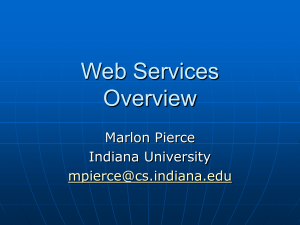 Web Services Overview - Community Grids Lab