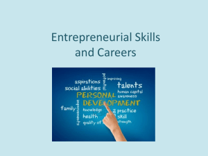 Entrepreneurial Skills and Careers
