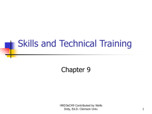 Skills and Technical Training