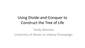 PPT - Tandy Warnow - University of Illinois at Urbana