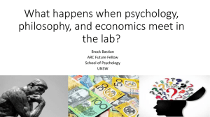 What happens when psychology, philosophy, and economics meet