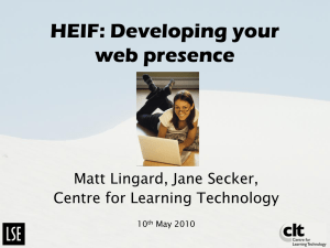 L056WebPresence_HEIF - LSE Learning Resources Online