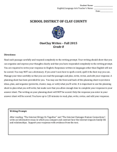 SCHOOL DISTRICT OF CLAY COUNTY OneClay - WJH