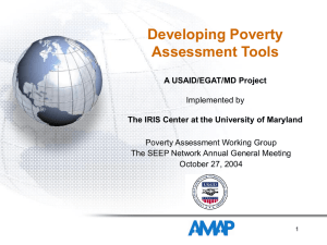- Poverty Assessment Tools
