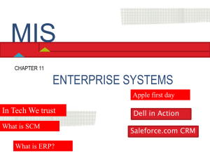 Chapter 11 Enterprise Systems