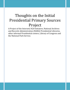The Primary Source Presidents Project