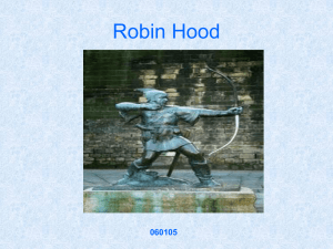 Robin Hood's Birth, Breeding, Valor, and Marriage