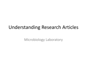 Understanding Research Articles