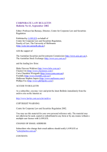 Corporate Law Bulletin 61 - September 2002
