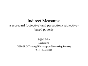 An introduction to the course on Measuring Poverty