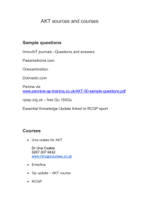 AKT Sources and Courses