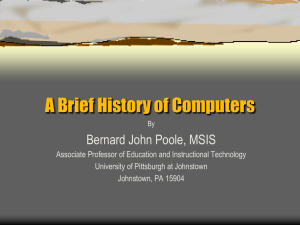 Pre-mechanical computers - University of Pittsburgh