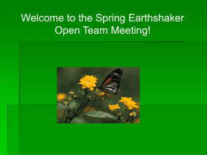 March 29th Open Team Meeting