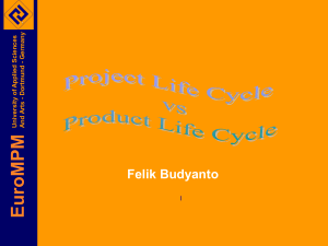 Project life cycle vs Product life cycle