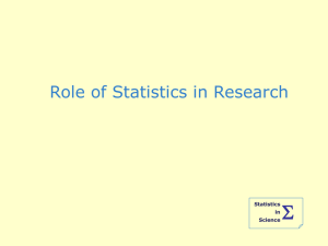 Role of Statistics in Research