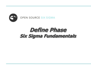Define - Six Sigma Fundamentals