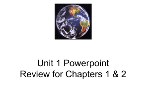 PPT Review for Chapters 1&2