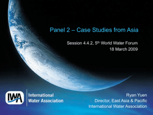 Case Studies from Asia - 5th World Water Forum Content Management
