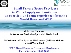 The challenge of the MDGs for water supply & sanitation