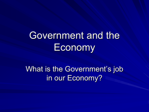 Government and the Economy - Coach Wilkinson's AP Government