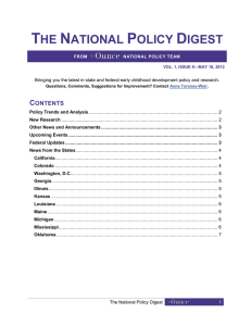 National Policy Digest Vol 1 Issue 9 May 1-15 2012