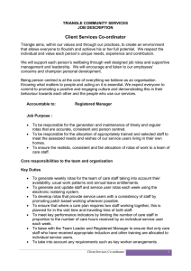 Client Services Coordinator job description