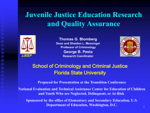 Juvenile Justice Education Research and Quality Assurance