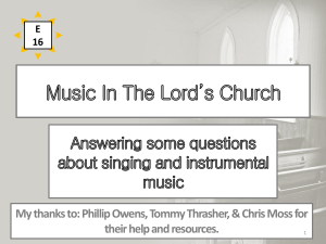 History Of Music In The Church & Instrumental Music Origins I 10