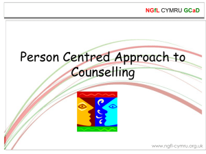 Person Centred Approach to Counselling
