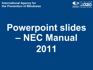 NEC Manual - International Agency for the Prevention of Blindness