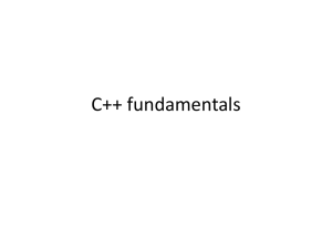 C++ fundamentals