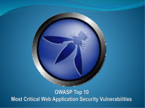 OWASP Top 10 Most Critical Web Application Security Vulnerabilities