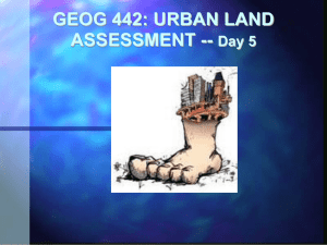 GEOG 442: URBAN LAND ASSESSMENT -- Day 5