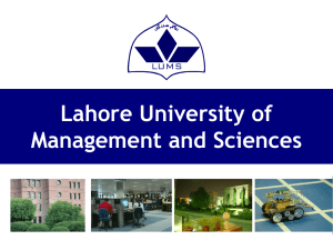 Suraj @ LUMS - Lahore University of Management Sciences