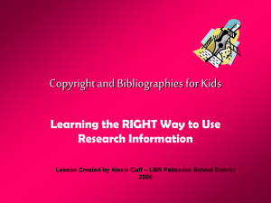 Copyright for Kids - Palisades School District