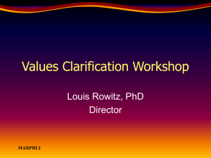 Values Clarification Workshop