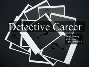 Detective Career - Johnston Heights Secondary