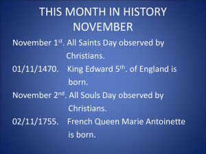 This month in history November 2016