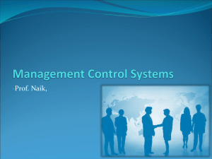 effectiveness and efficiency of management control