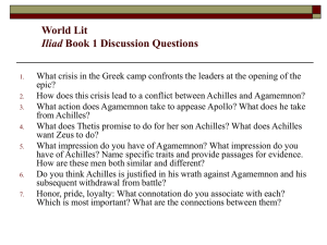 Iliad Book 1 Review Questions