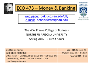 ECO 473 * Money & Banking - Oak