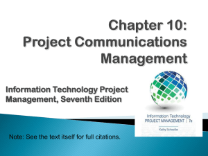 Project Communication Management - University of Houston