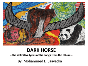 DARK HORSE *the definitive lyrics of the songs from the album*