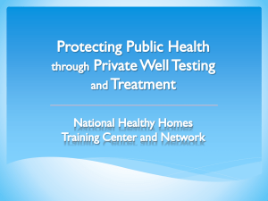 Protecting public health through private well testing and treatment